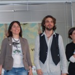 Ilaria Romano capo ufficio stampa GNE e Marco Morici art director e Hélène Duval Segretaria del concorso